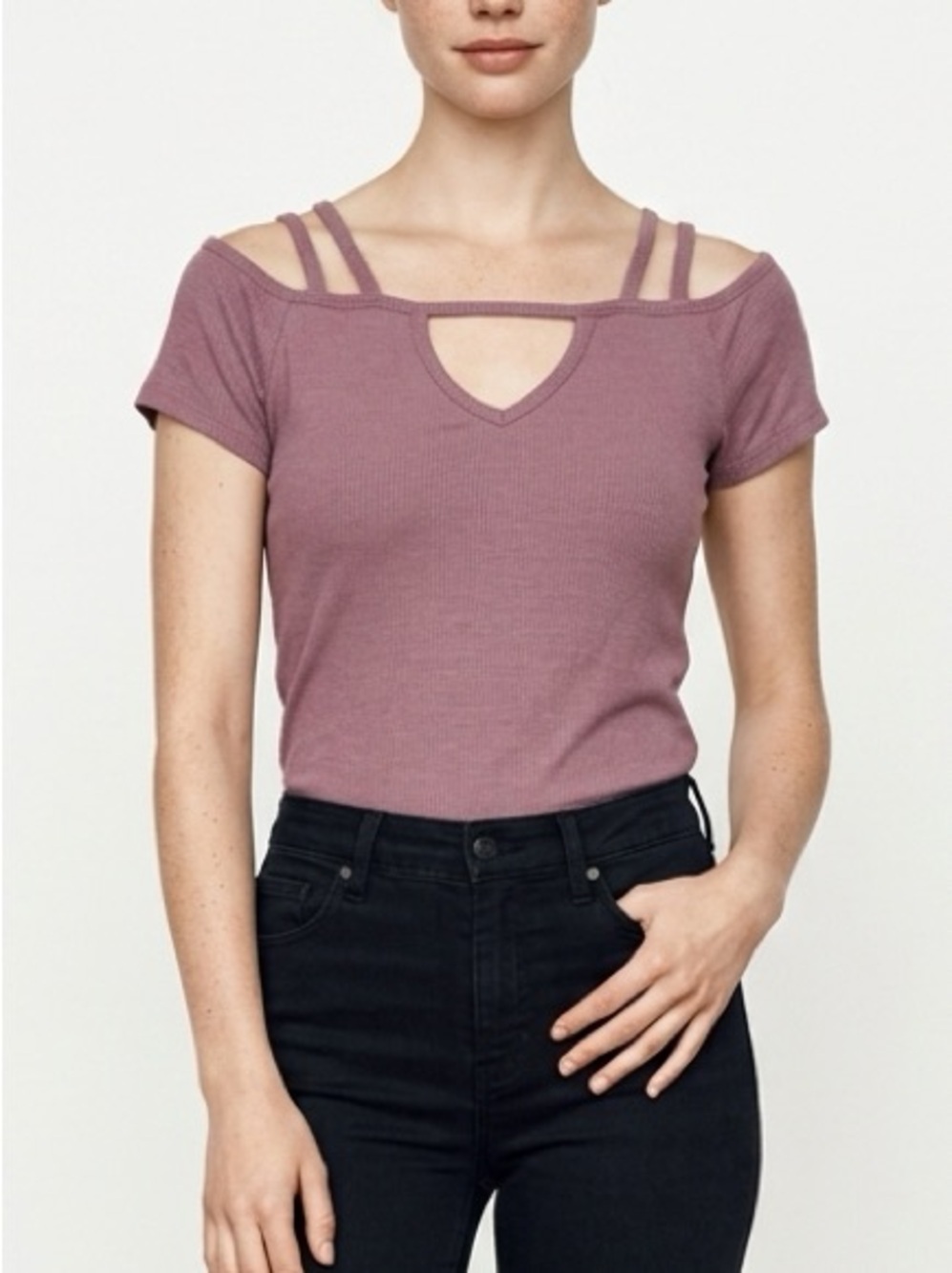 ✨American Eagle Outfitters Purple Shoulder Top | Soft and Sexy | Small